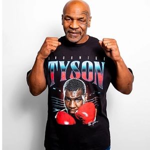 Mike Tyson in the ring black T-shirt